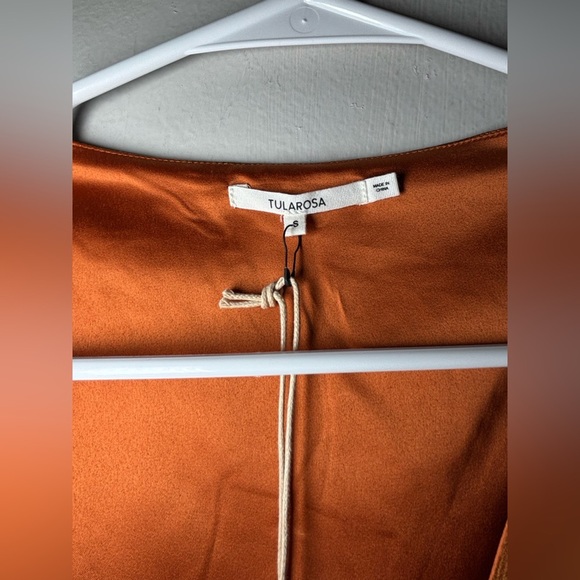 NEW REVOLVE Tularosa Charmaine Wrap Top in Camel Polka Dots size S - Picture 3 of 5